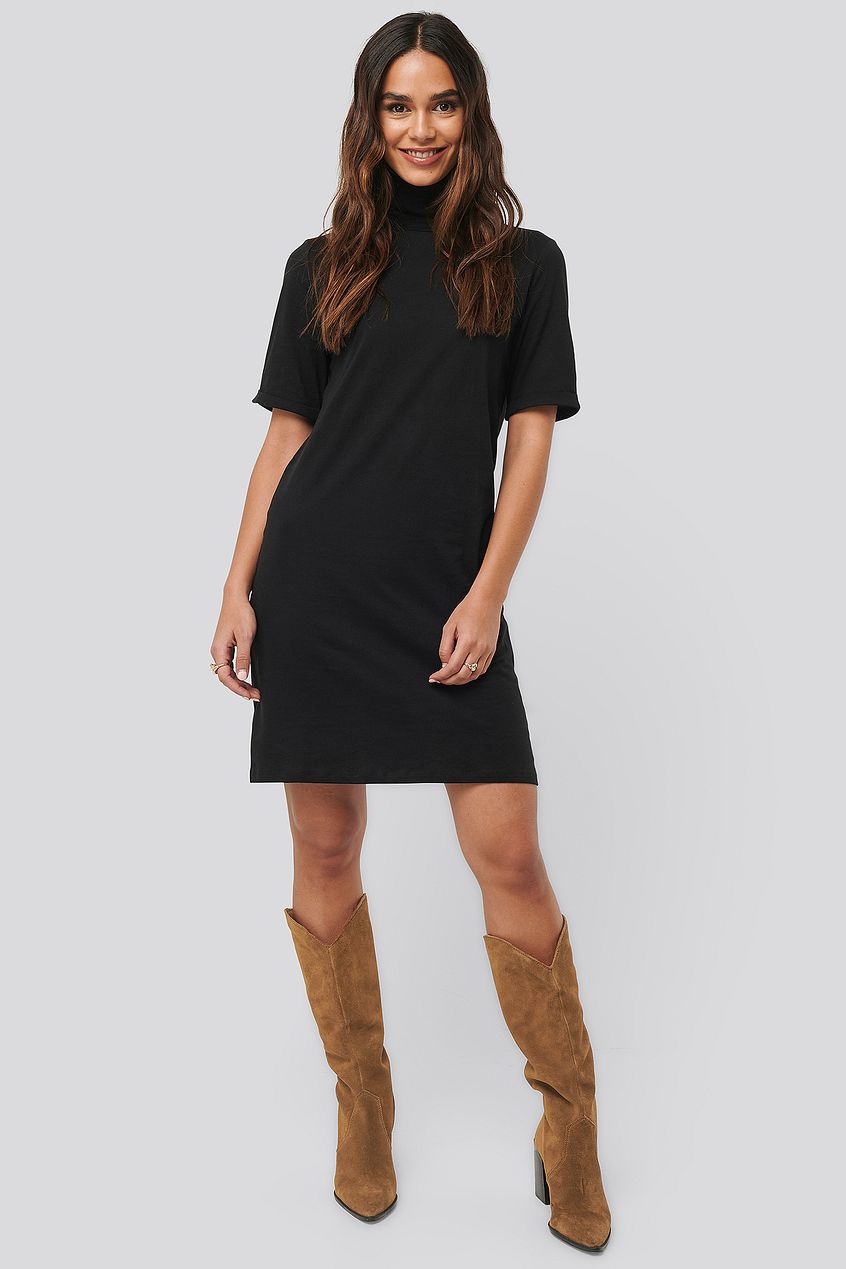 Polo Neck T-shirt Dress