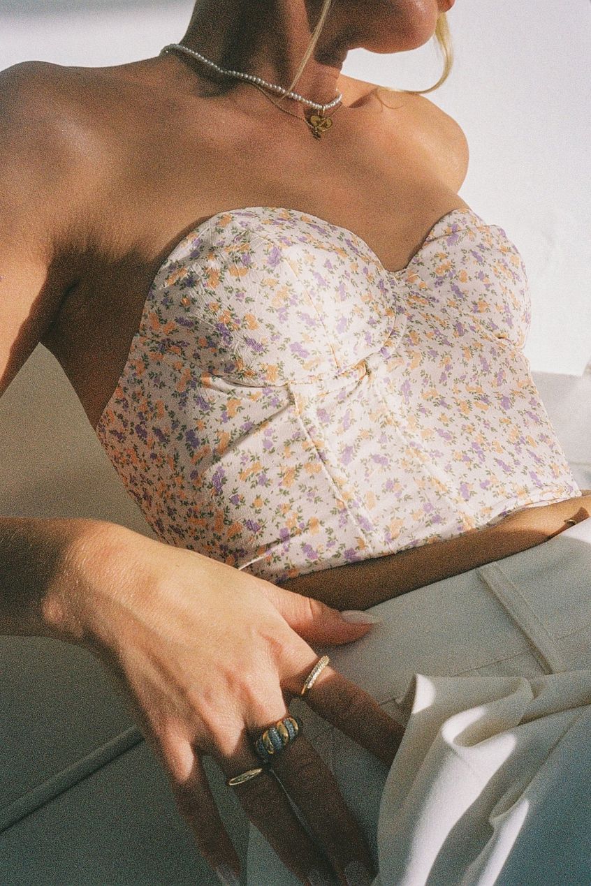 Printed Corset Top