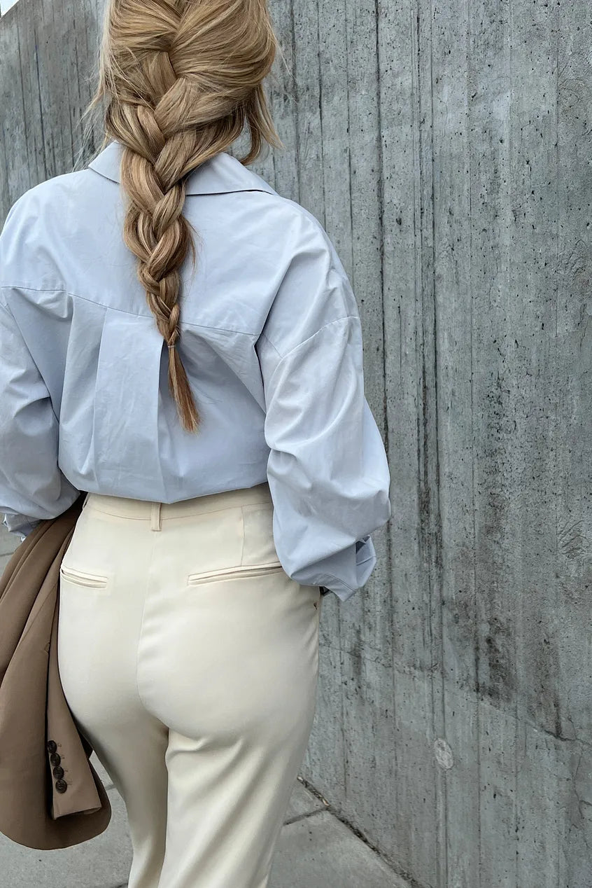 Printed Flared High Waist Suit Pants