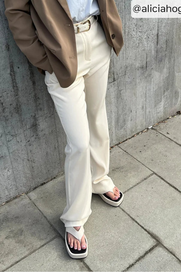 Printed Flared High Waist Suit Pants