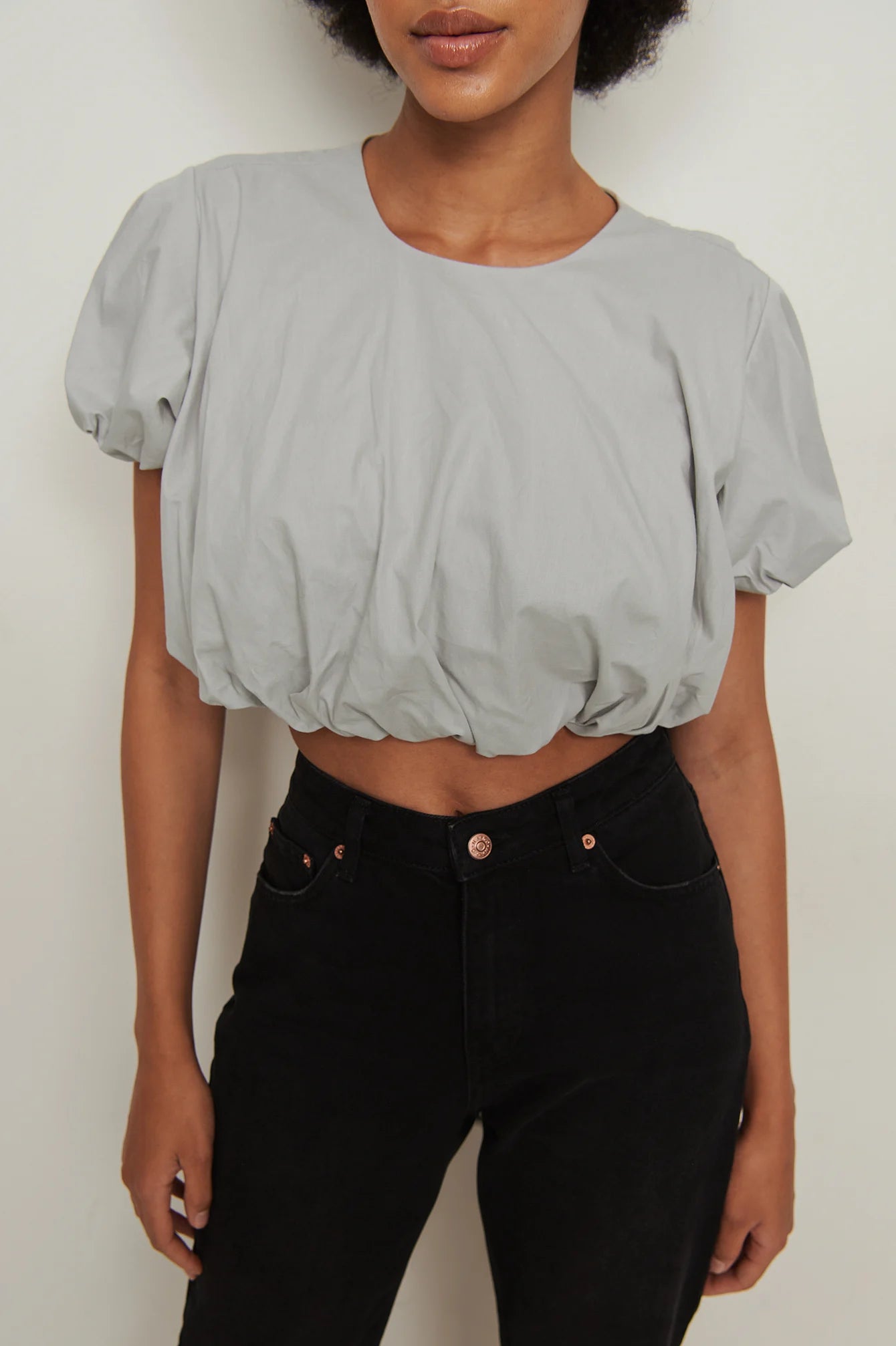 Puff Sleeve Cotton Top