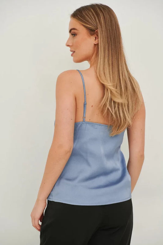 Lace Detail Satin Singlet