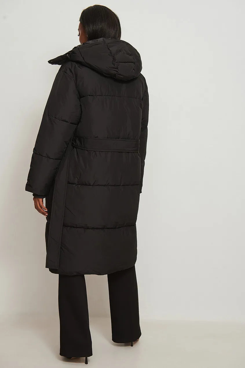 Long Padded Belted Jacket