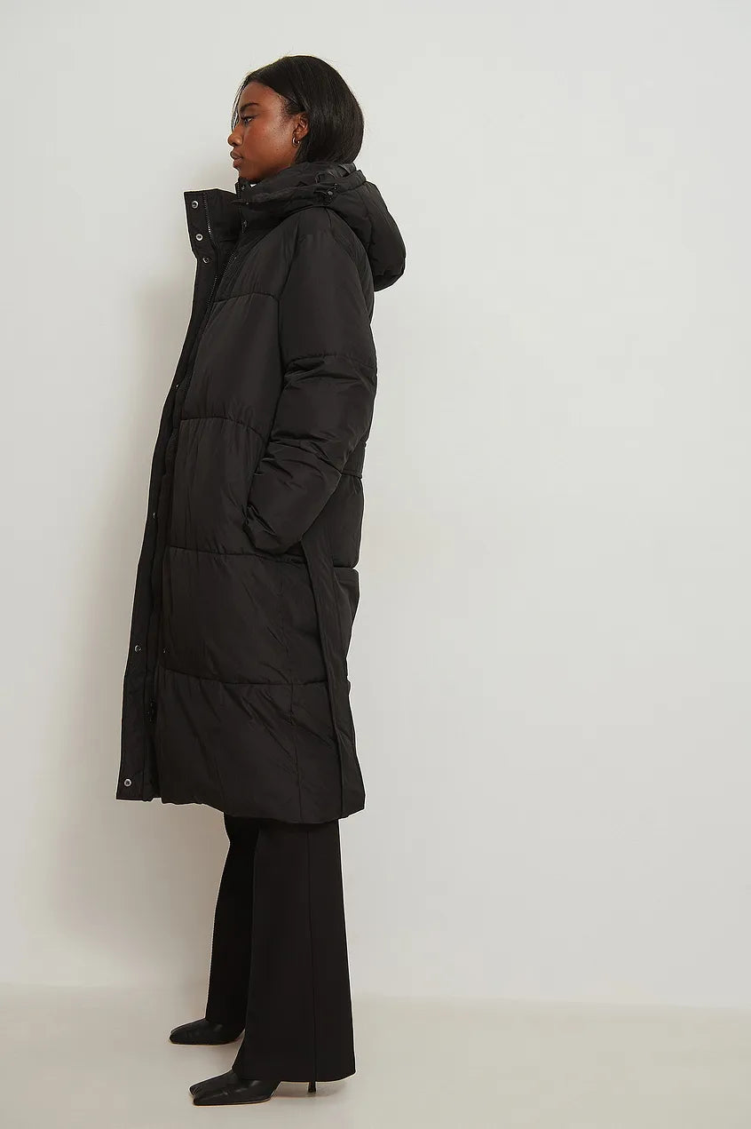 Long Padded Belted Jacket