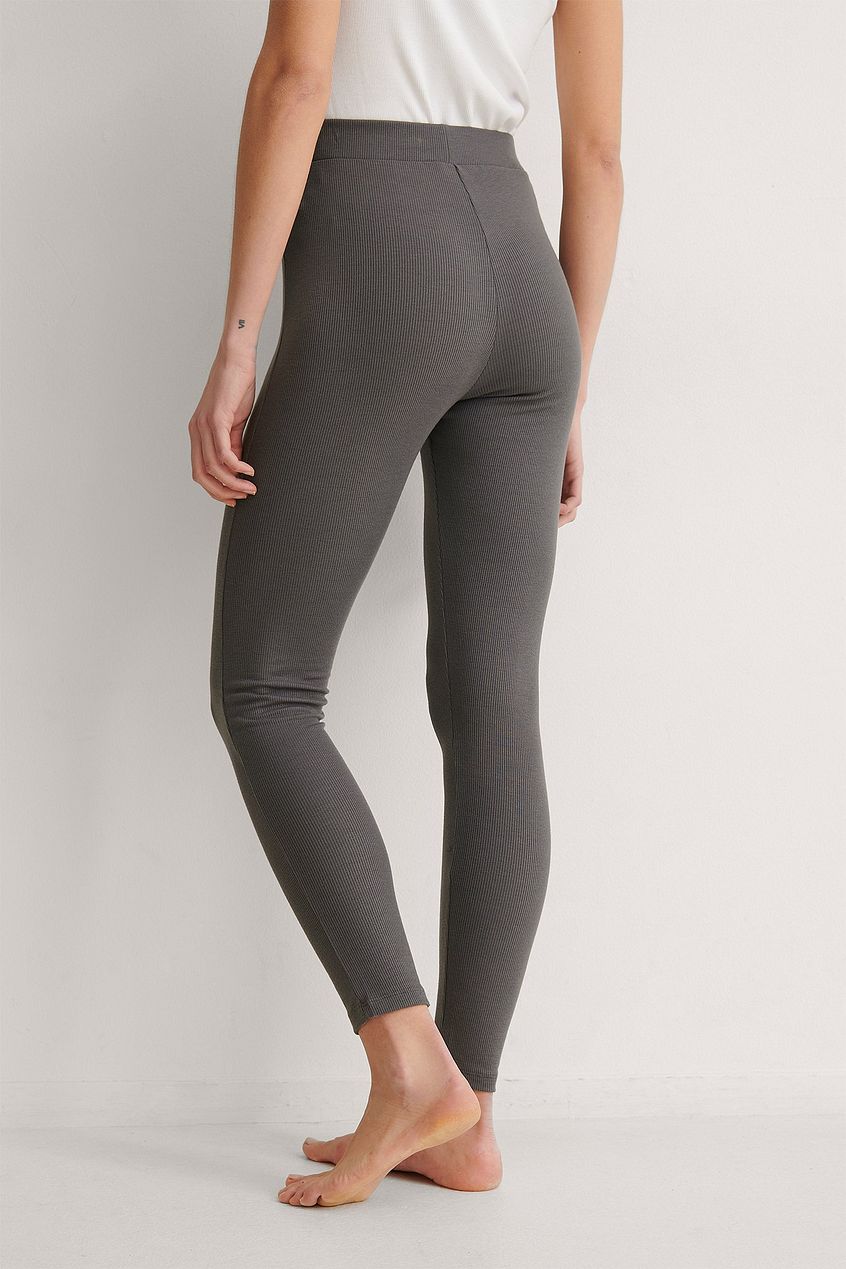 Soft Ribbed High Waist Tights