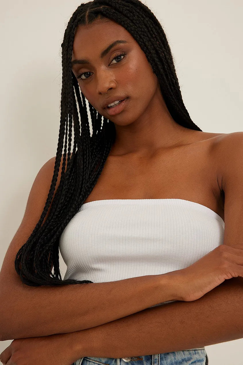 Ribbed Cropped Tube Top