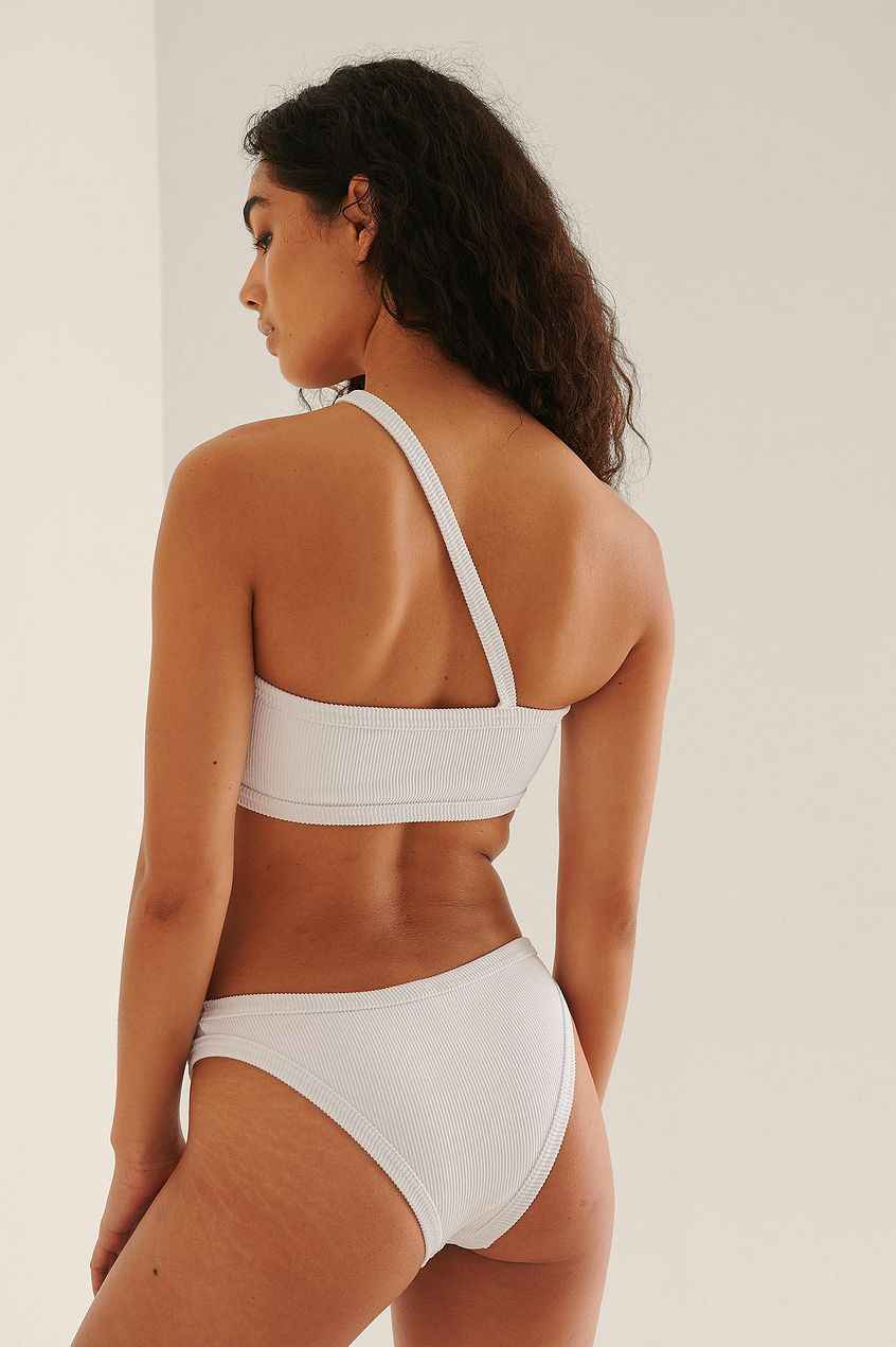 Na-kd Ribbed Side Strap Banded Bikini Top