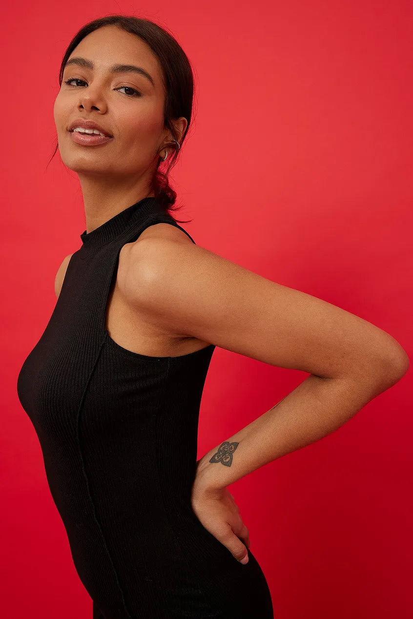 Seam Rib Mini Dress
