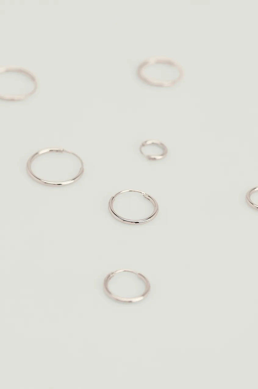 Silver Plated Small Slim Hoops