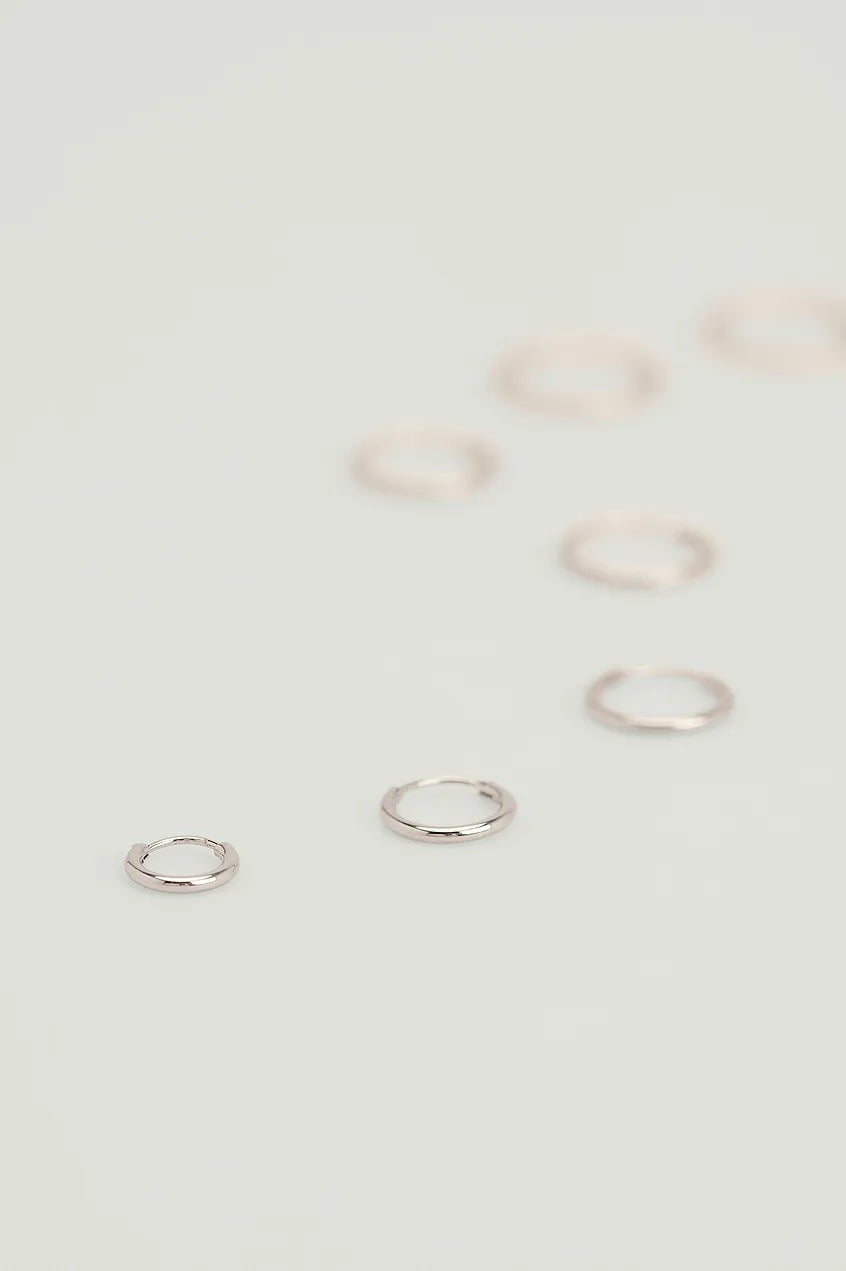 Silver Plated Small Slim Hoops