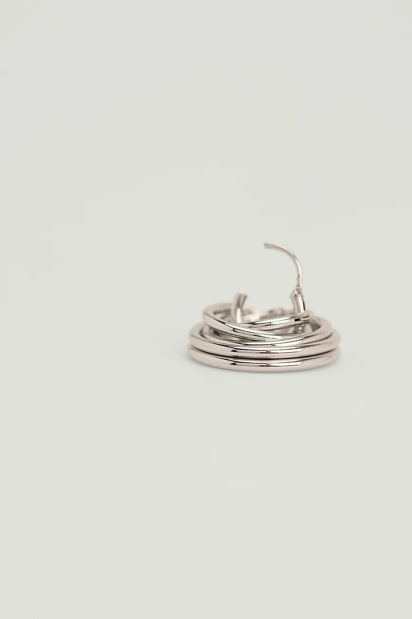 Silver Plated Small Slim Hoops