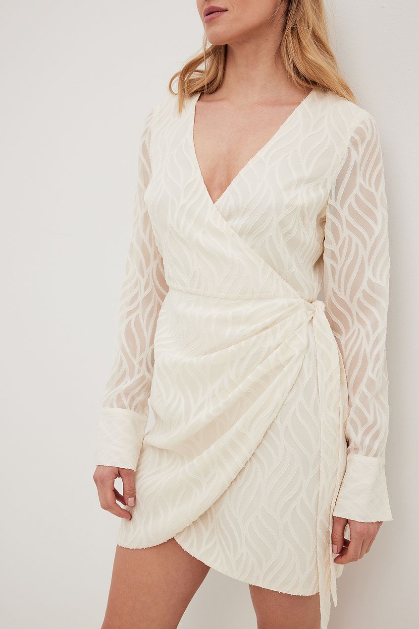Structured Overlap Draped Mini Dress