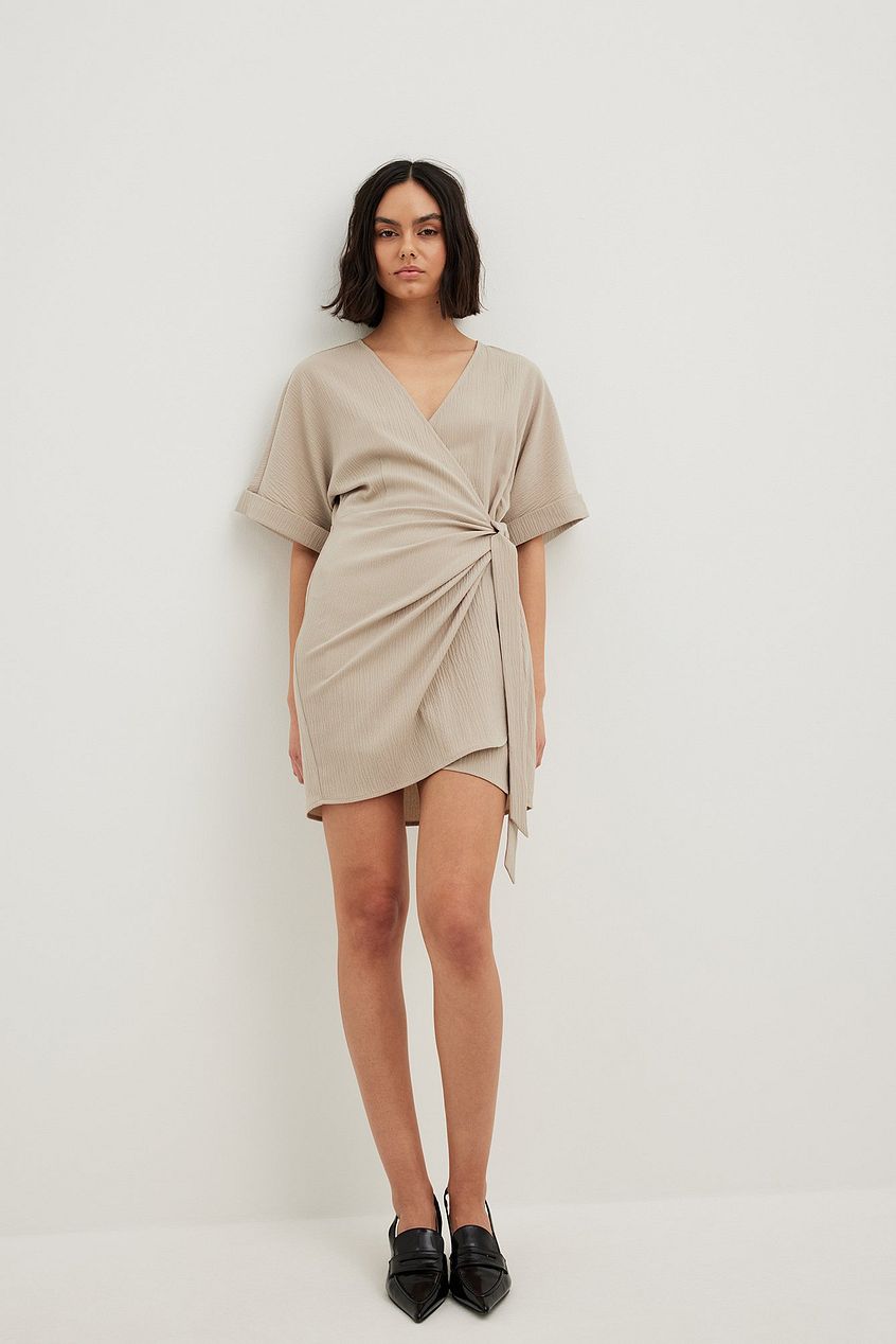 Structured Overlap Mini Dress