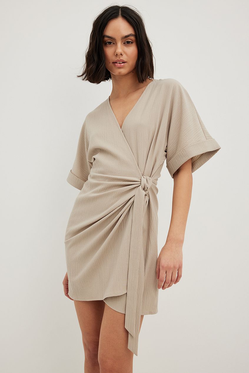 Structured Overlap Mini Dress
