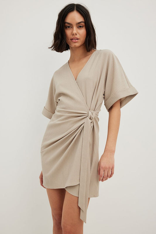 Structured Overlap Mini Dress
