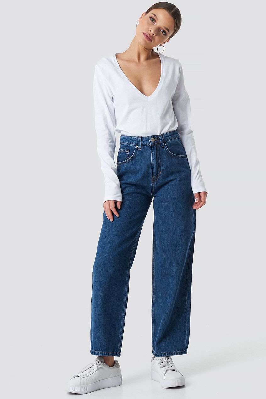 V-neck Long Sleeve Top