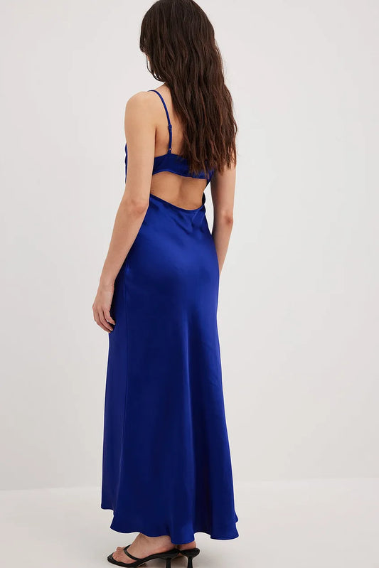Waterfall Strap Back Maxi Dress
