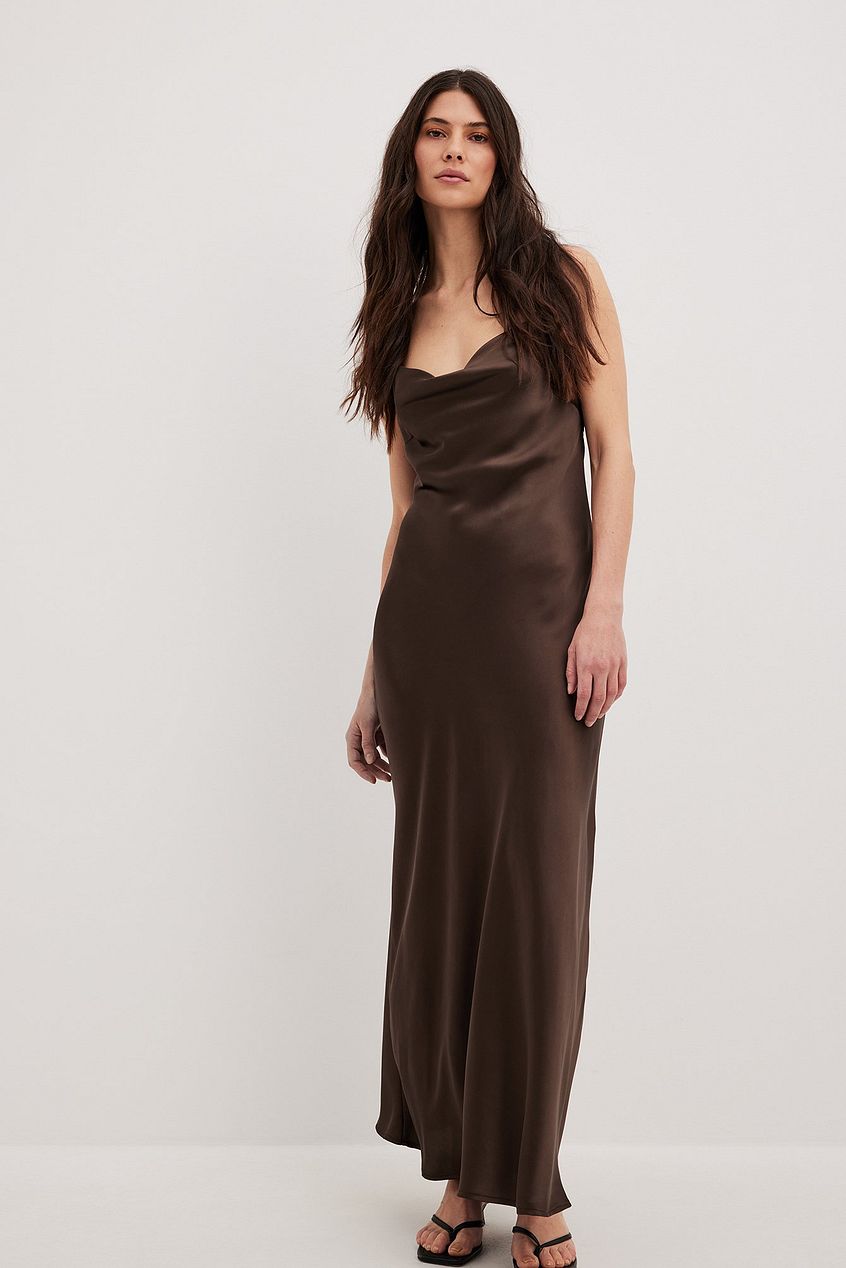 Waterfall Strap Back Maxi Dress
