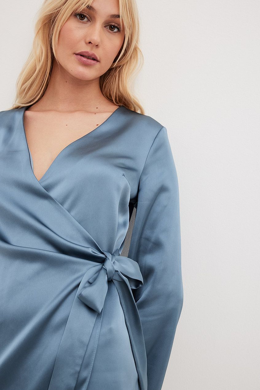 Wrap Satin Dress