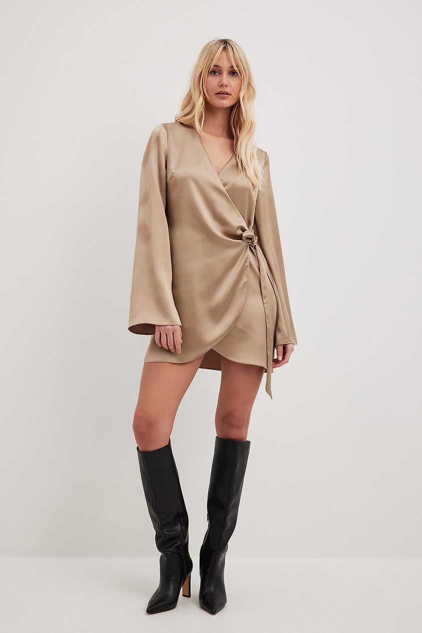 Wrap Satin Dress