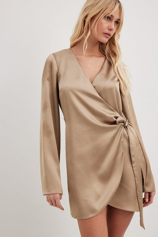 Wrap Satin Dress