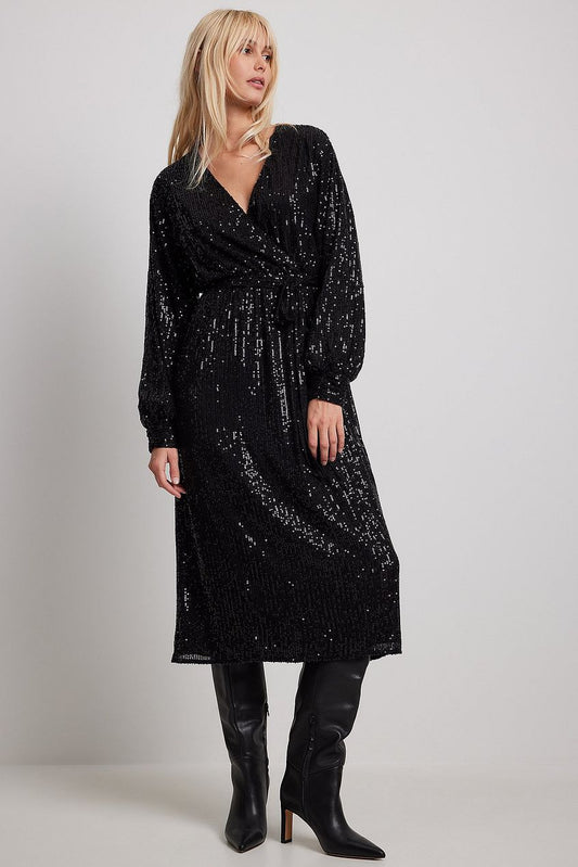 Wrap Sequin Dress
