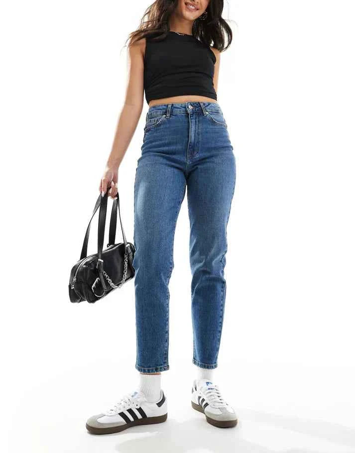 New Look Beverley mom jeans in blue