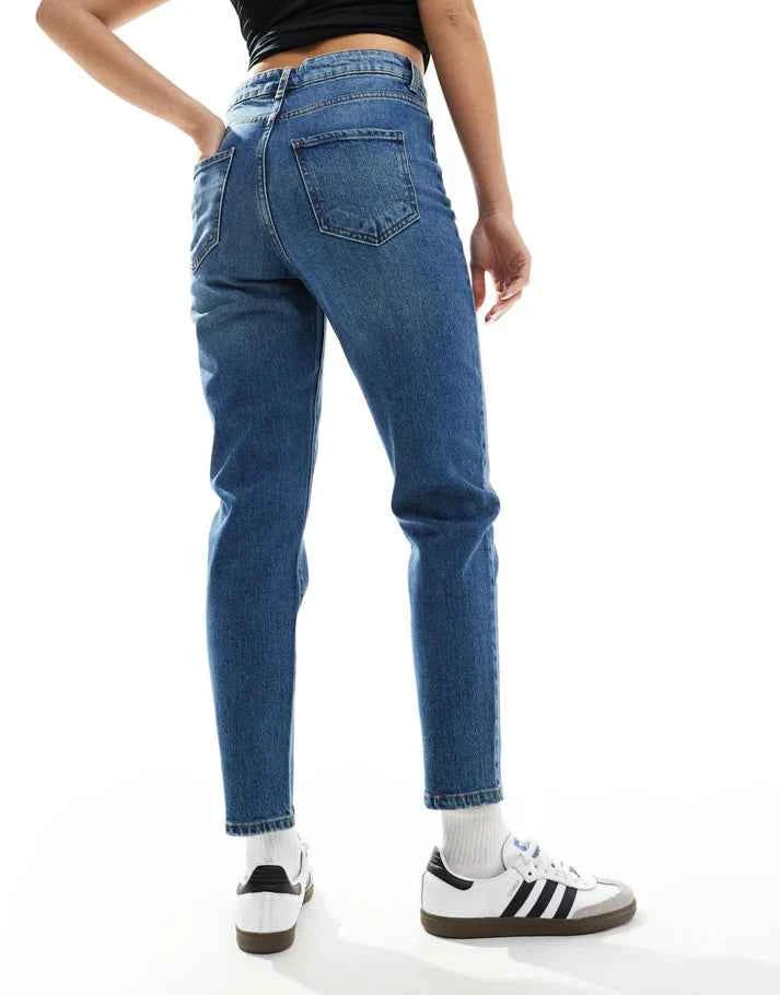 New Look Beverley mom jeans in blue