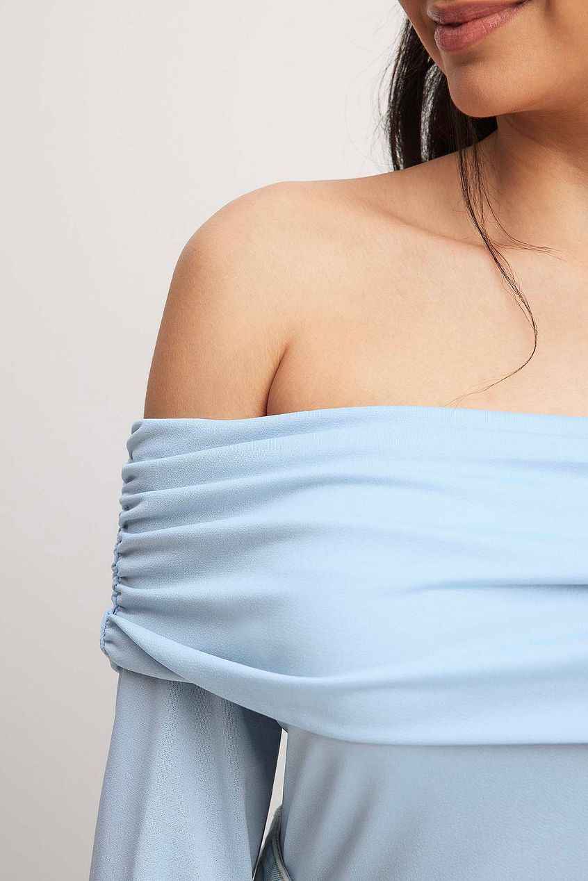 Na-kd Off Shoulder Jersey Top