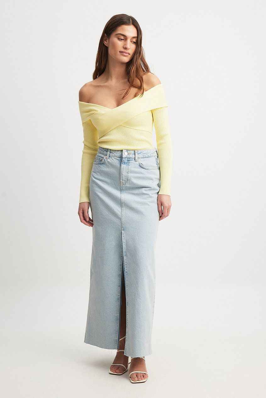 Na-kd Off Shoulder Long Sleeve Top