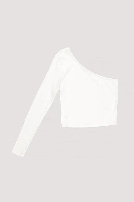 One Shoulder Rib Top