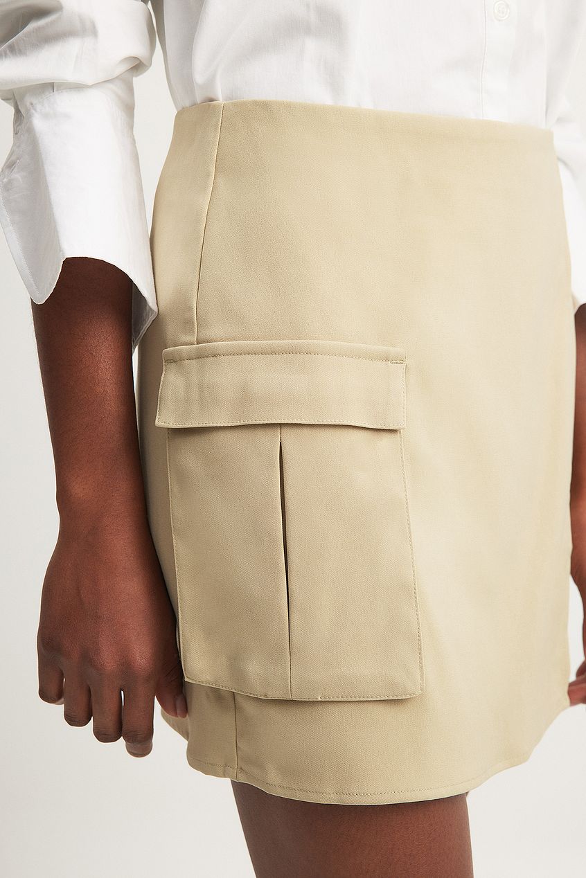 Overlap Cargo Pocket Skirt