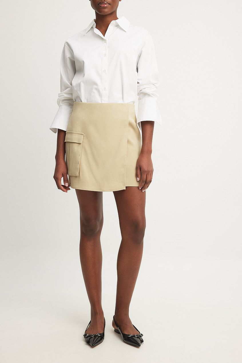 Overlap Cargo Pocket Skirt