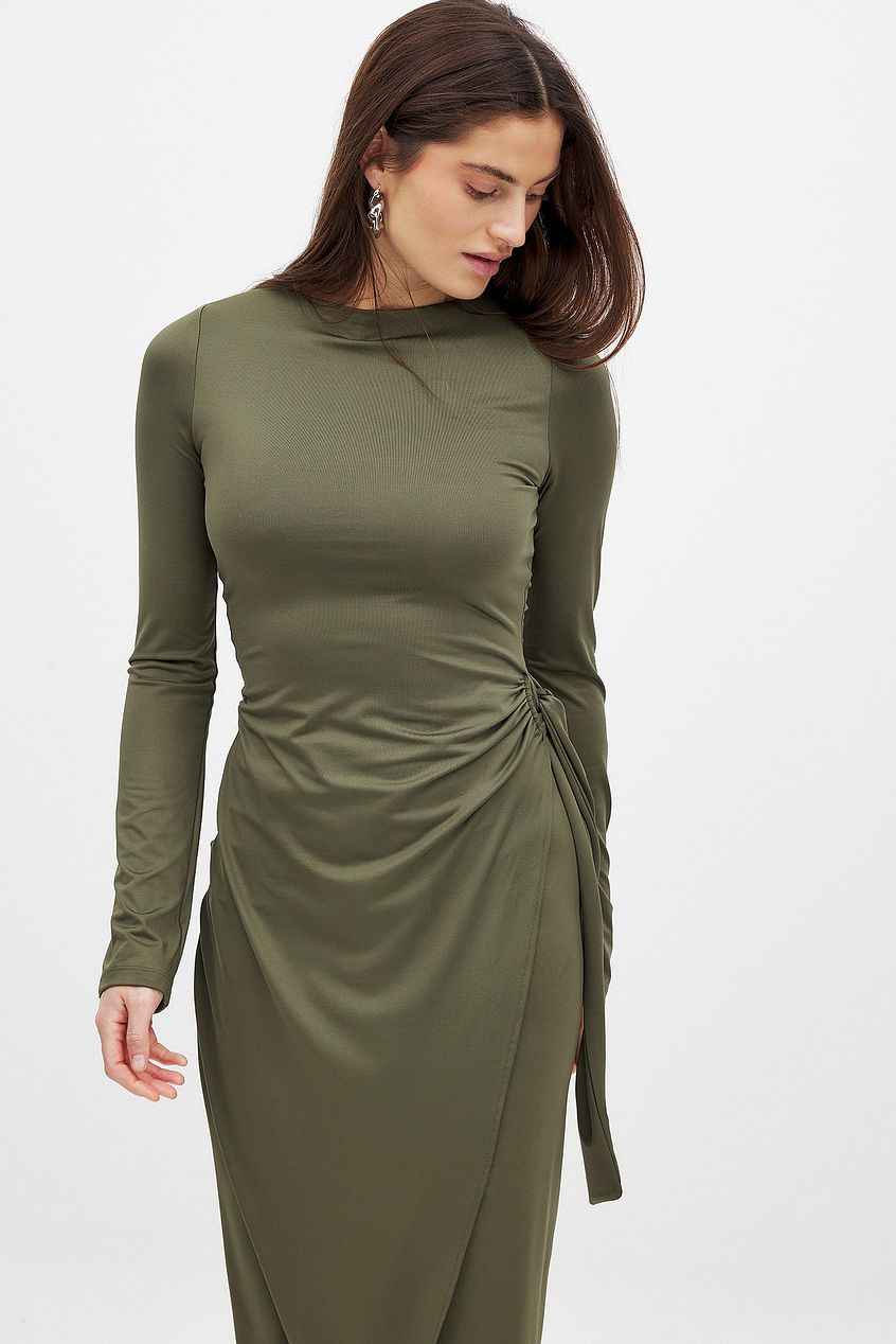 Na-kd Overlap Midi Dress