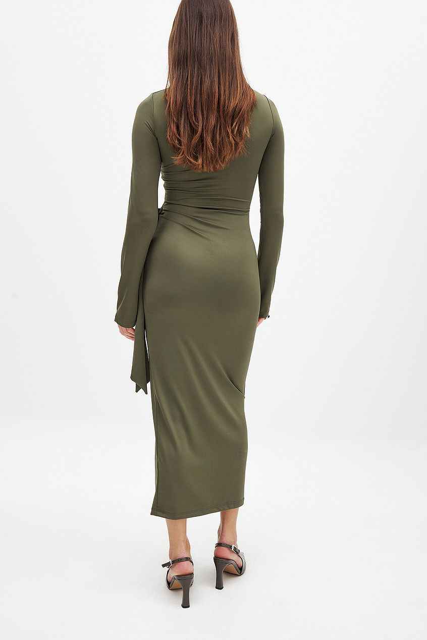 Na-kd Overlap Midi Dress