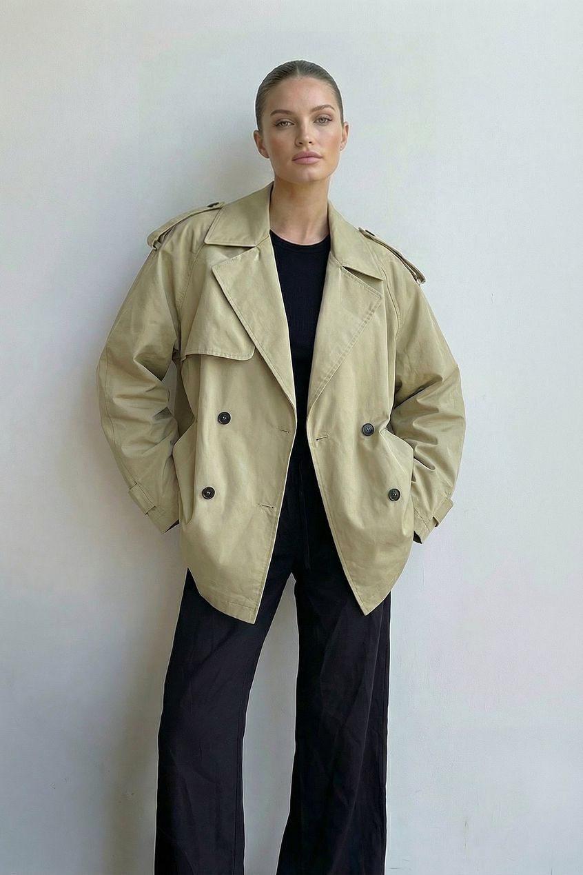Na-kd Oversized Midi Trenchcoat