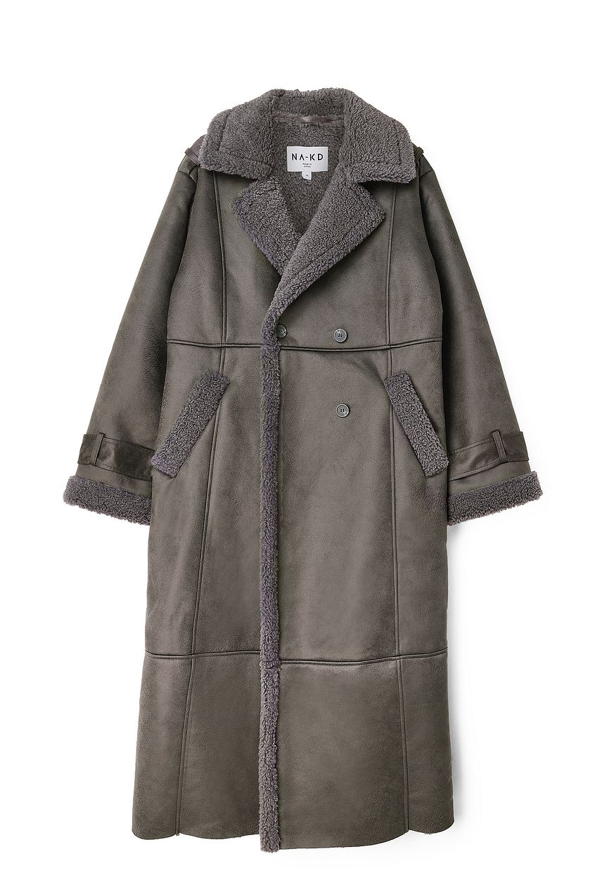 Oversized Shearling Maxi Coat
