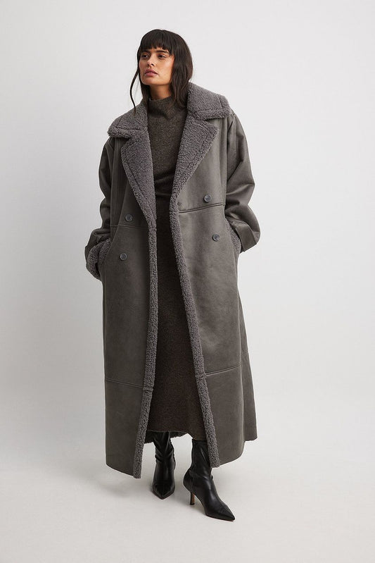Oversized Shearling Maxi Coat