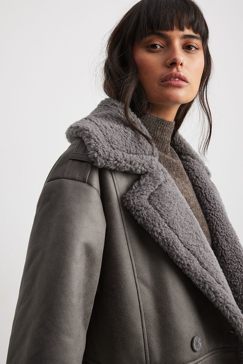 Oversized Shearling Maxi Coat