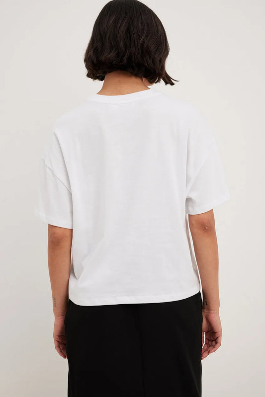 Oversized ¾ Sleeve Tee White