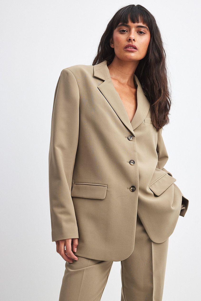 Oversized Three Button Blazer
