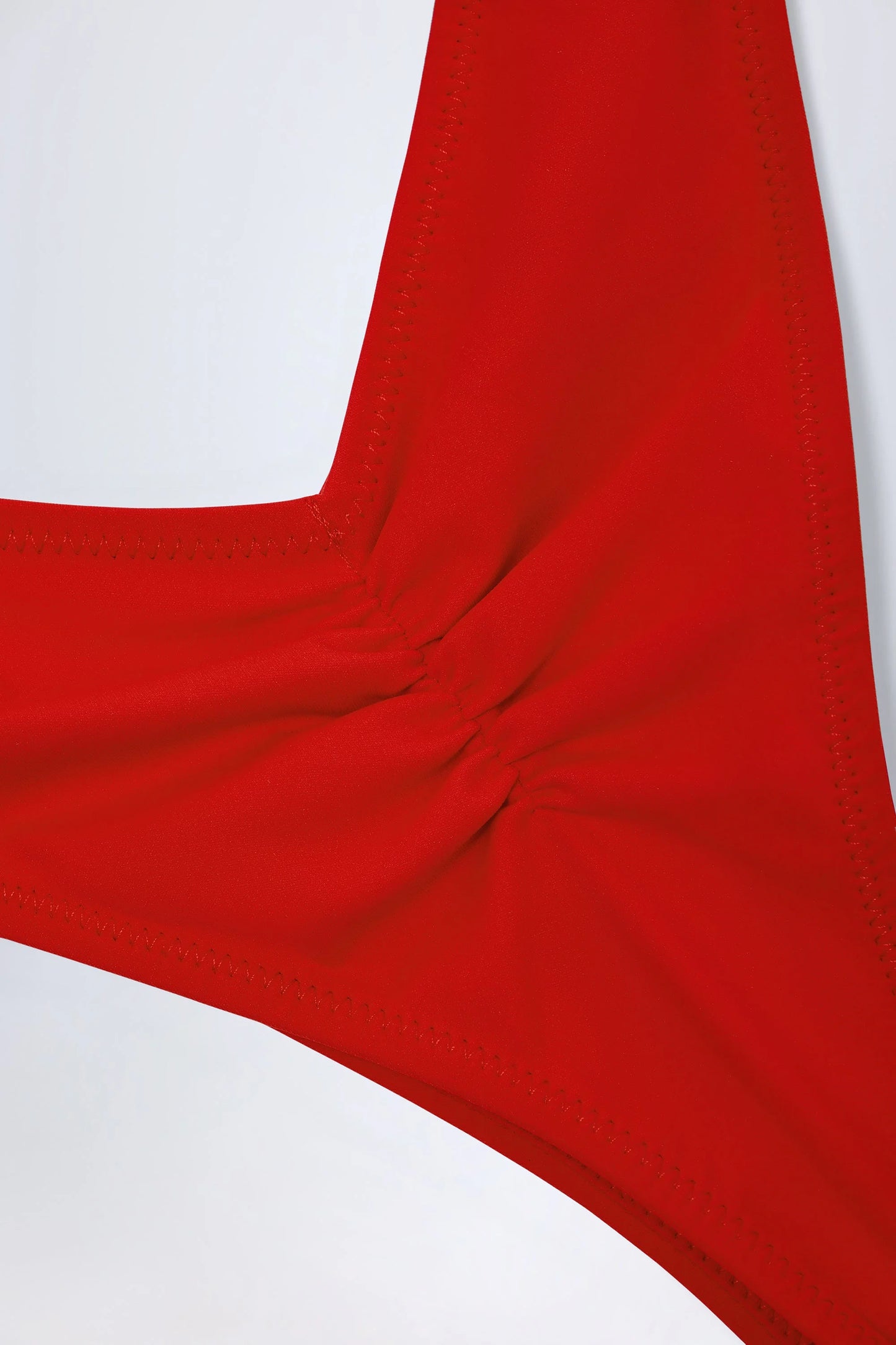 Ohpolly - Pacifico Ruched Cheeky Bikini Bottoms in Fiery Red