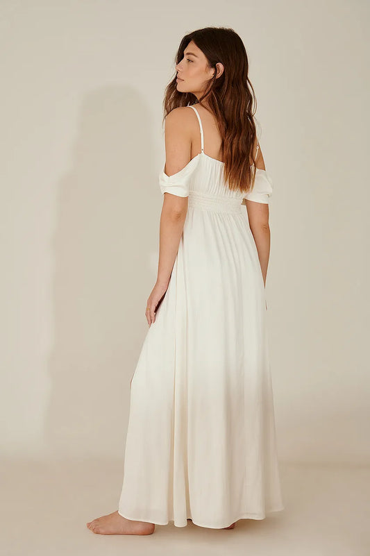 Off Shoulder Recycled Maxi Dress