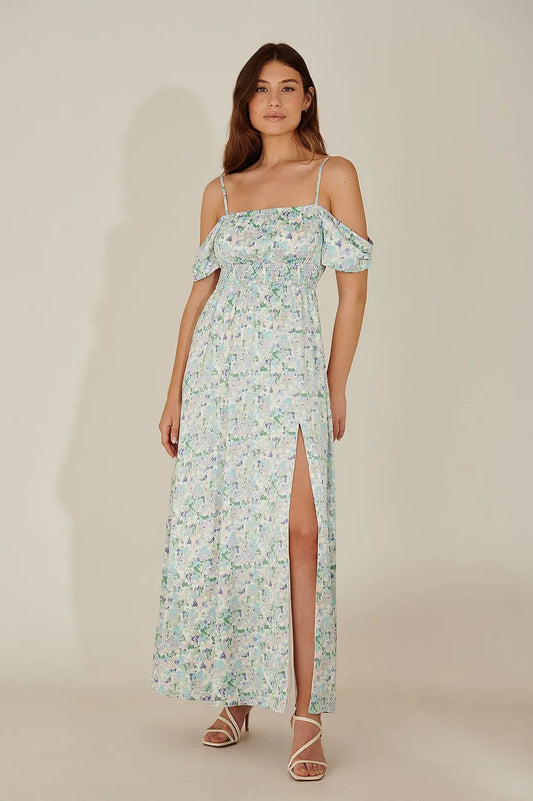 Off Shoulder Recycled Maxi Dress