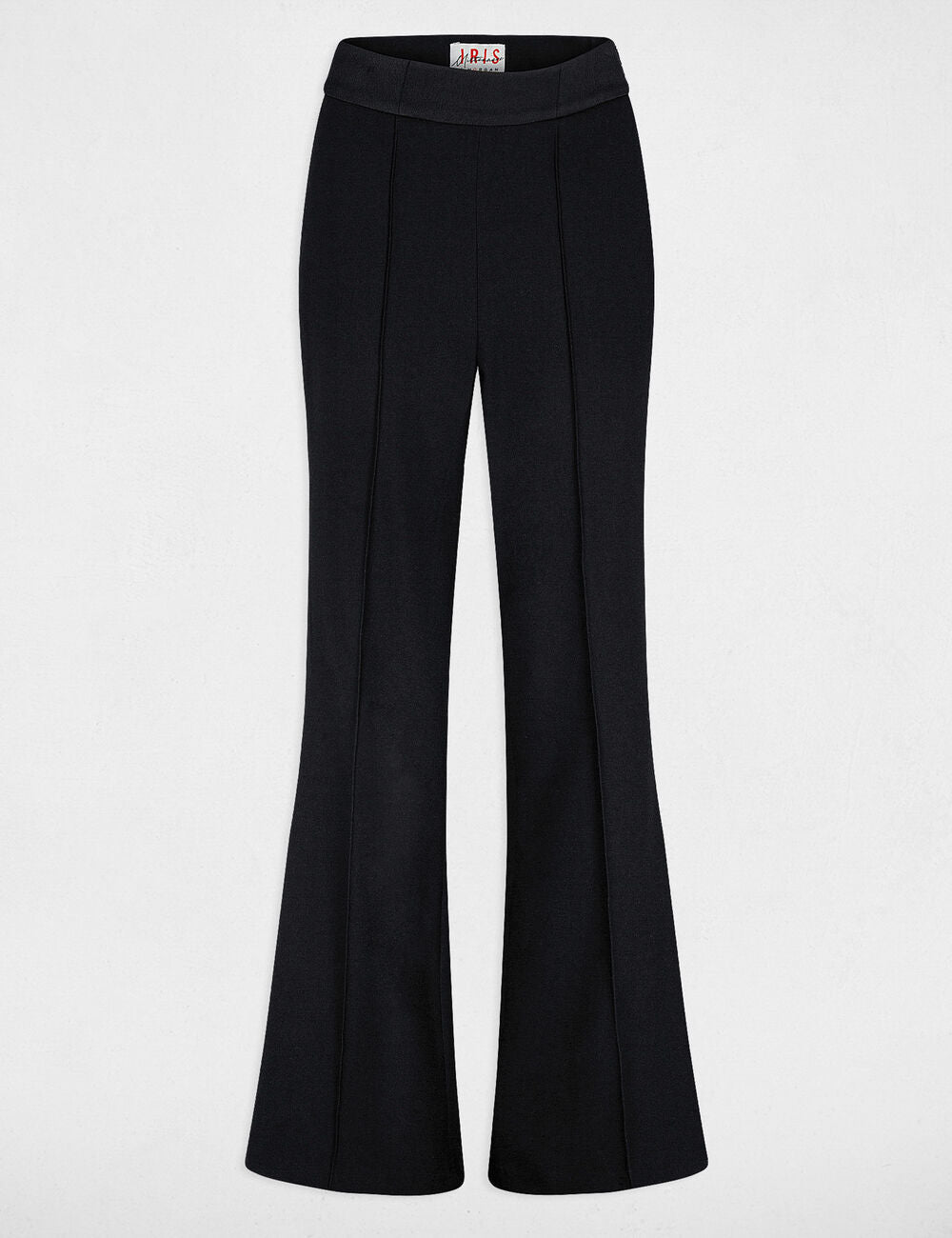 Pantalon smoking flare avec pinces noir femme