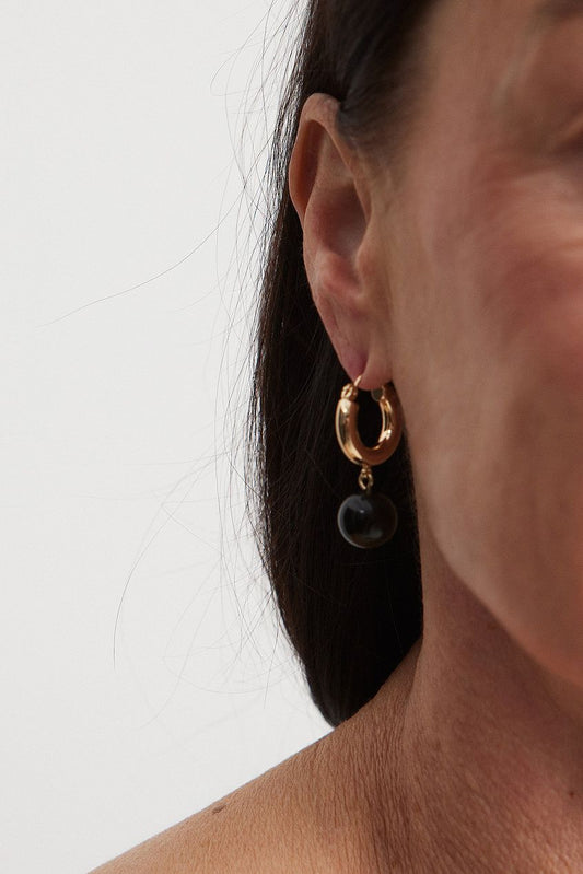 Pearl Hoop Earrings