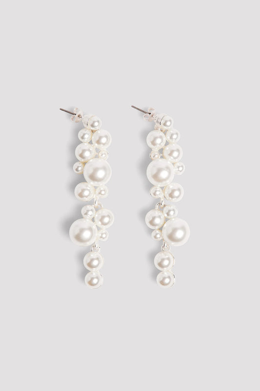 Pearls Dangle Earrings White
