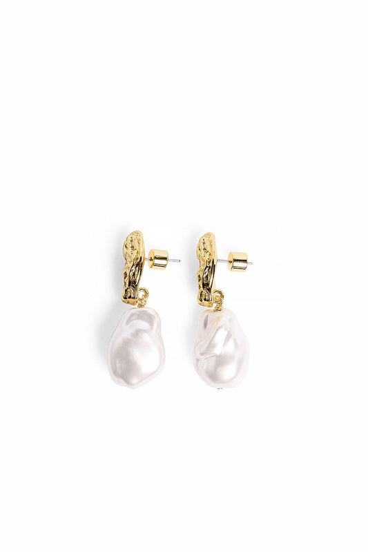 Gold Plated Pearl Earrings