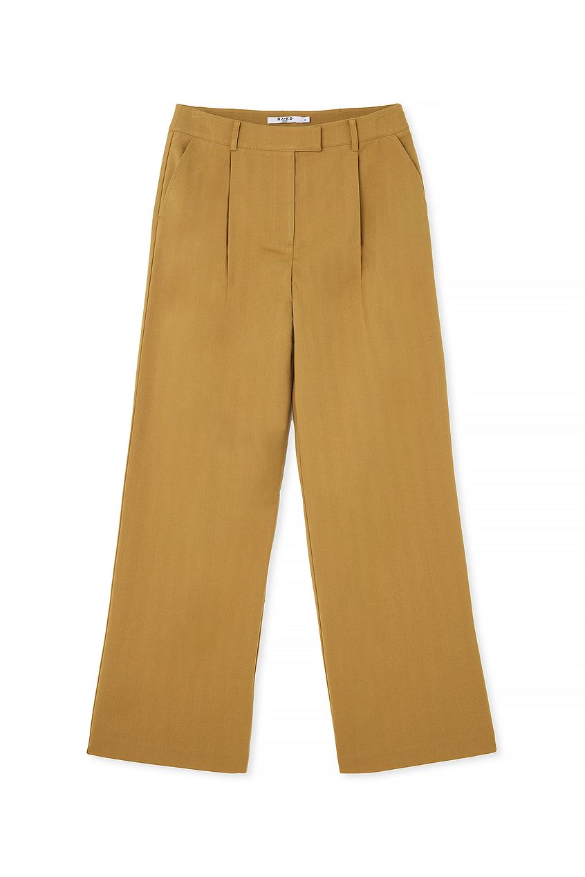 Pleated Mid Waist Pants