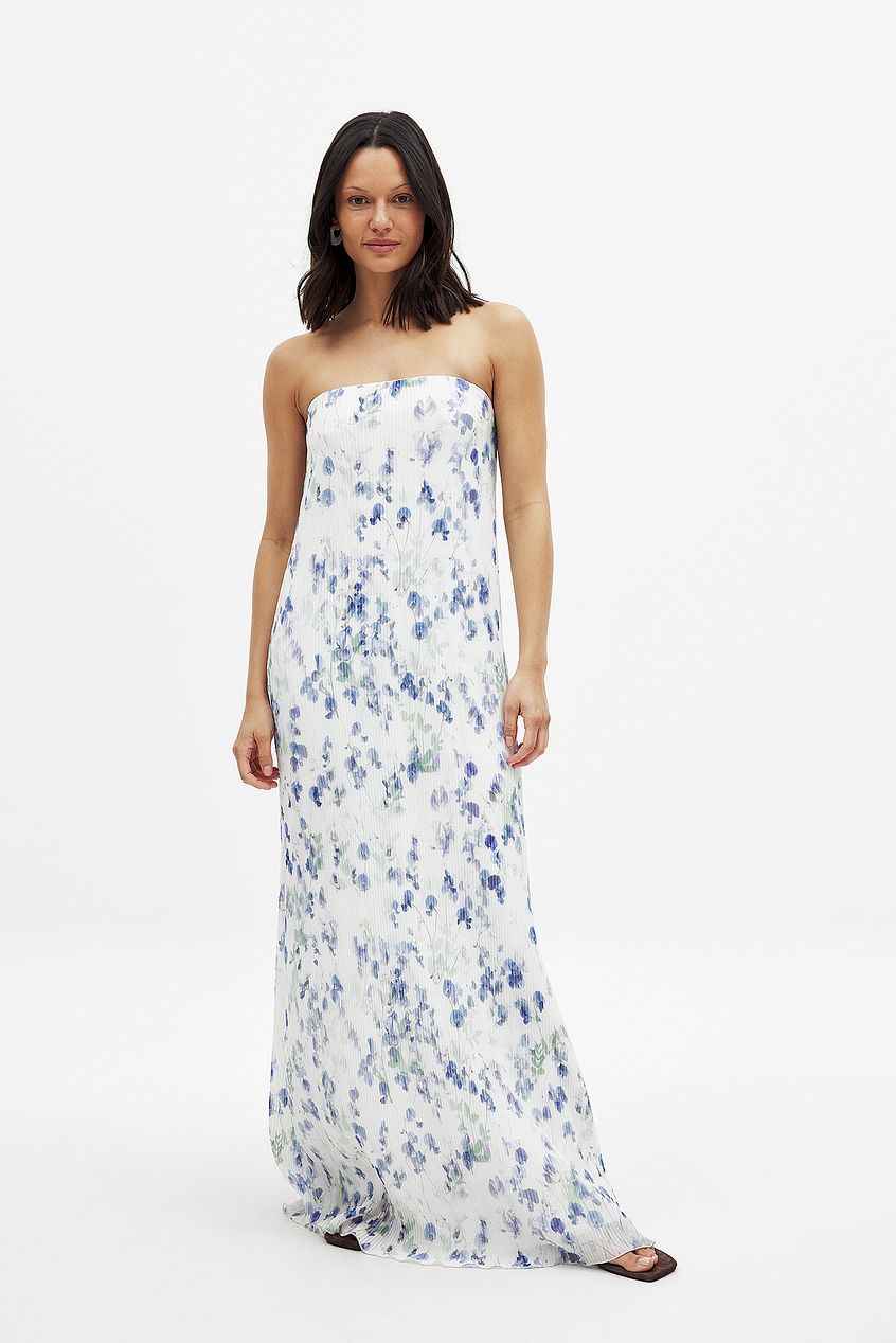 Na-kd Plisse Maxi Tube Dress